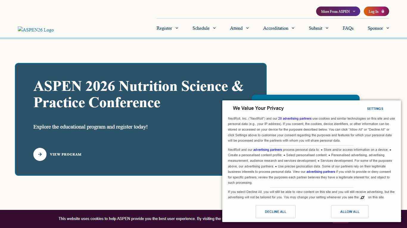 ASPEN 2026 Nutrition Science & Practice Conference - ASPEN Conference
